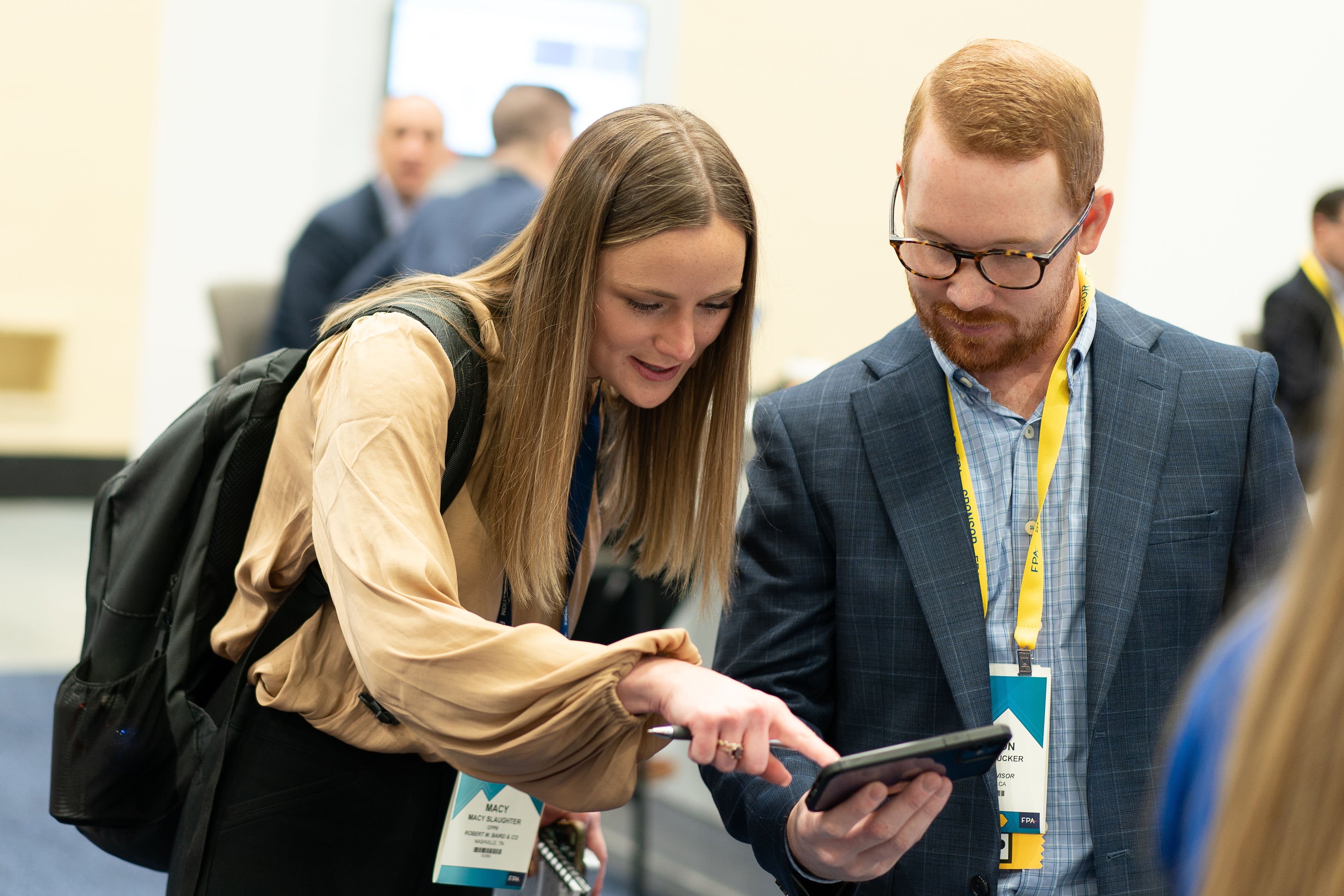 young attendees networking