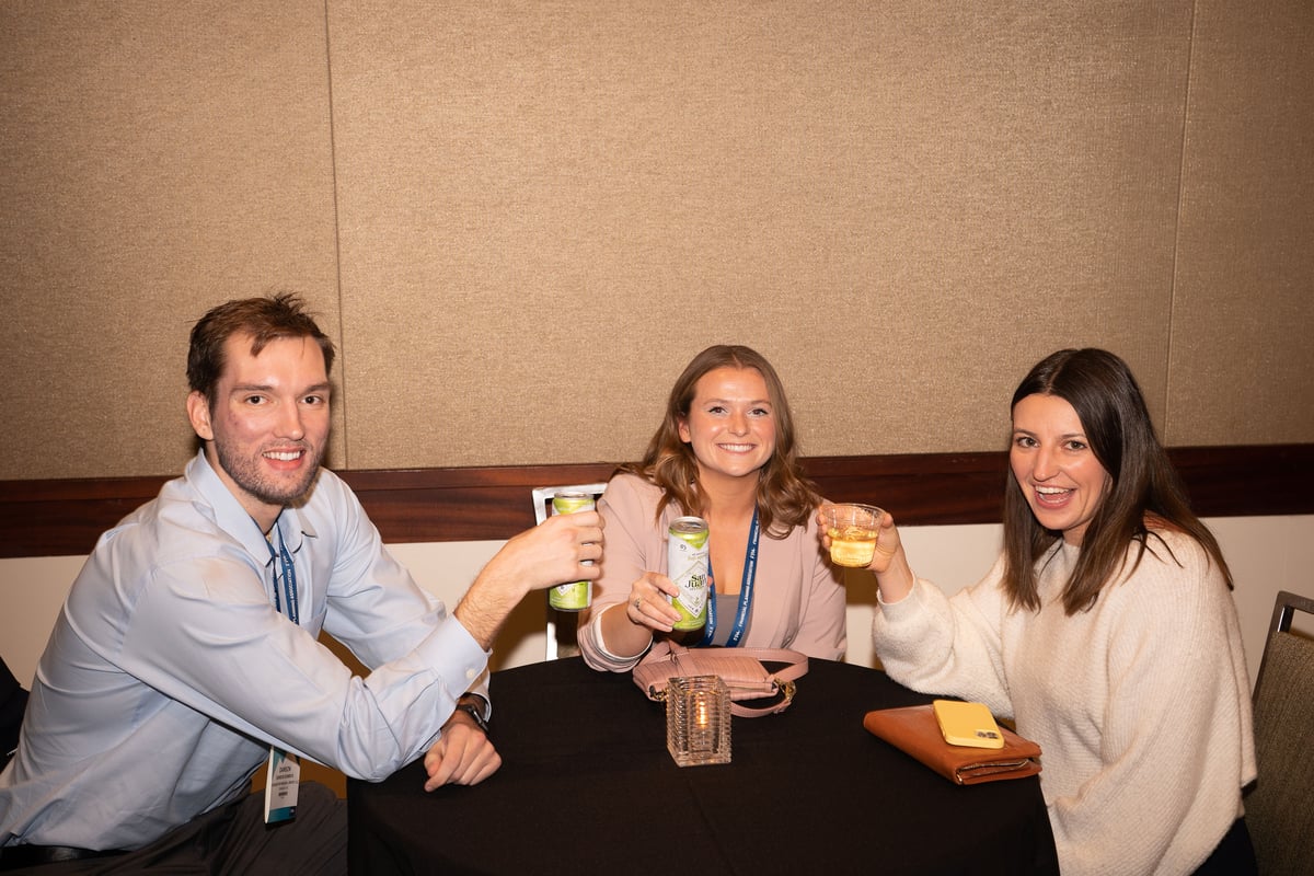 attendees with drinks