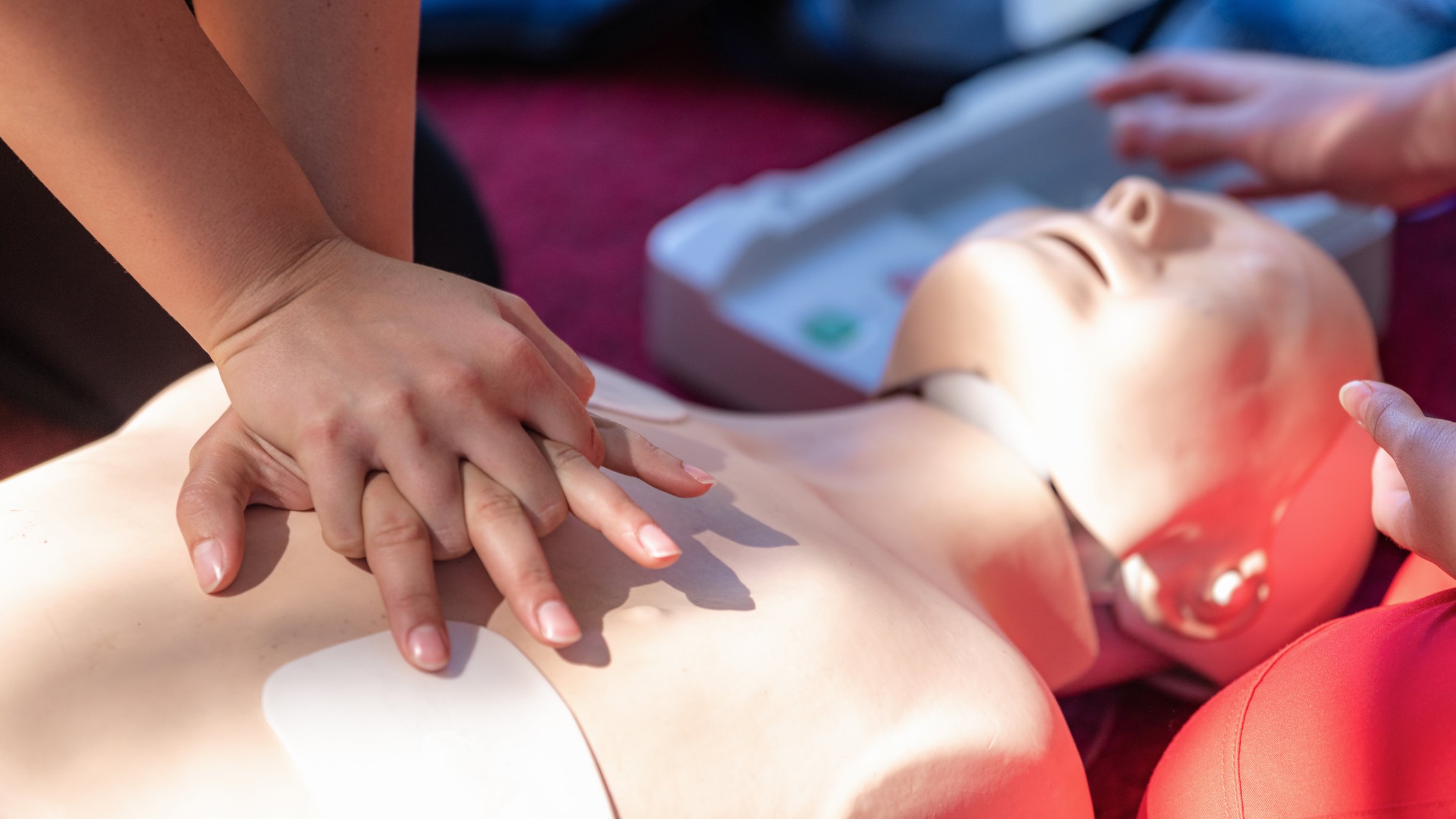 CPR Training dummy being used